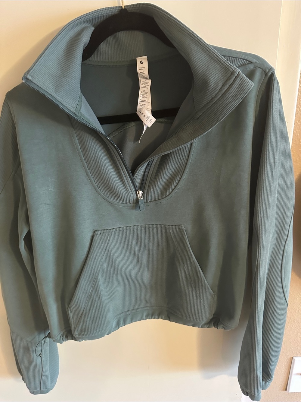 lululemon athletica Coastal Sage Green Half-Zip Pullover